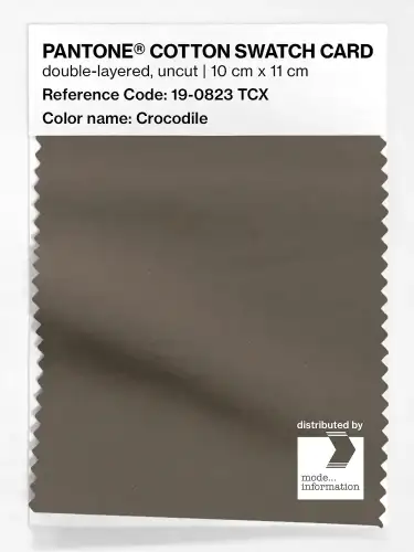PANTONE® COTTON SWATCH CARD 19-0823 TCX Crocodile