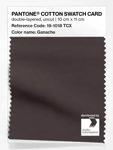 PANTONE® COTTON SWATCH CARD 19-1018 TCX Ganache