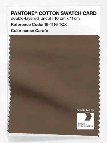 PANTONE® COTTON SWATCH CARD 19-1116 TCX Carafe