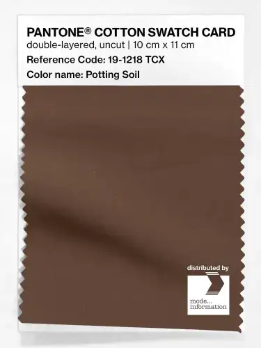 PANTONE® COTTON SWATCH CARD 19-1218 TCX Potting Soil