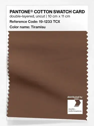PANTONE® COTTON SWATCH CARD 19-1233 TCX Tiramisu