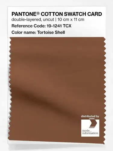 PANTONE® COTTON SWATCH CARD 19-1241 TCX Tortoise Shell