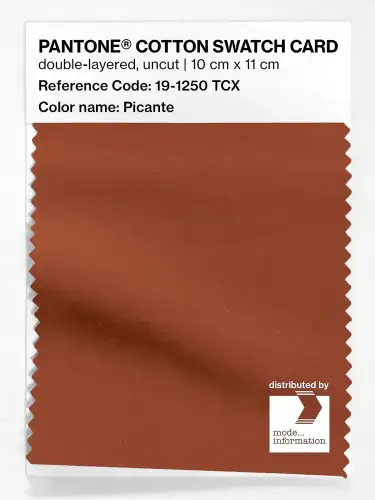 PANTONE® COTTON SWATCH CARD 19-1250 TCX Picante