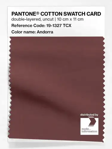 PANTONE® COTTON SWATCH CARD 19-1327 TCX Andorra