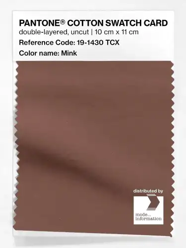 PANTONE® COTTON SWATCH CARD 19-1430 TCX Mink
