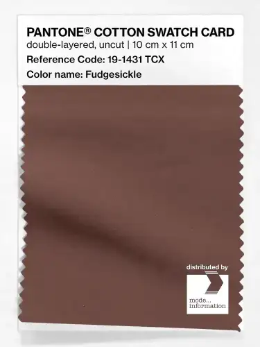 PANTONE® COTTON SWATCH CARD 19-1431 TCX Fudgesickle