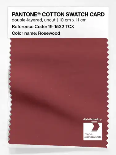 PANTONE® COTTON SWATCH CARD 19-1532 TCX Rosewood
