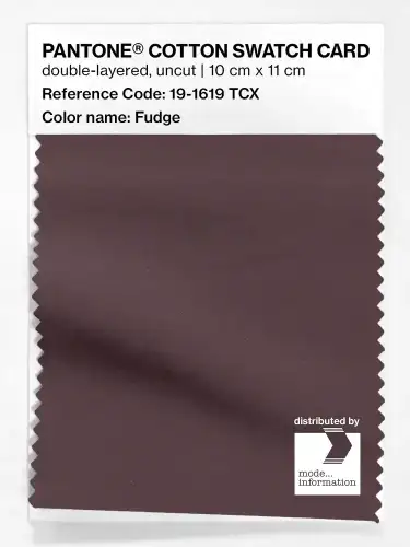 PANTONE® COTTON SWATCH CARD 19-1619 TCX Fudge