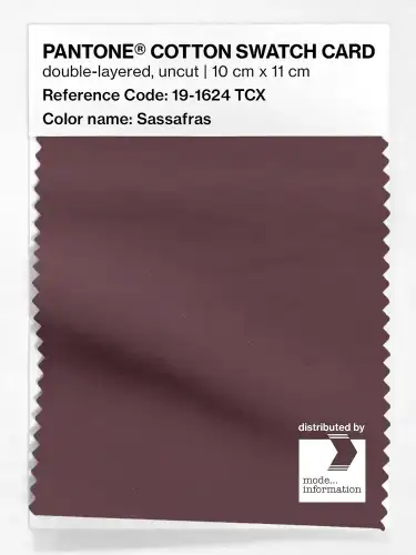 PANTONE® COTTON SWATCH CARD 19-1624 TCX Sassafras