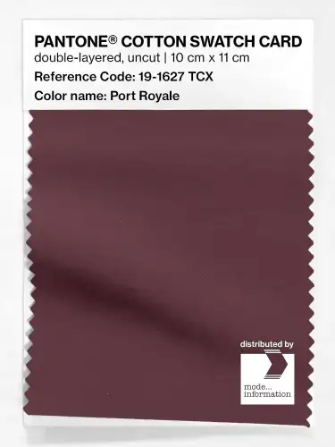 PANTONE® COTTON SWATCH CARD 19-1627 TCX Port Royale