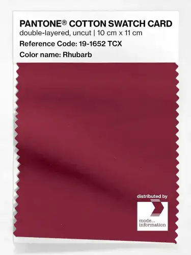 PANTONE® COTTON SWATCH CARD 19-1652 TCX Rhubarb