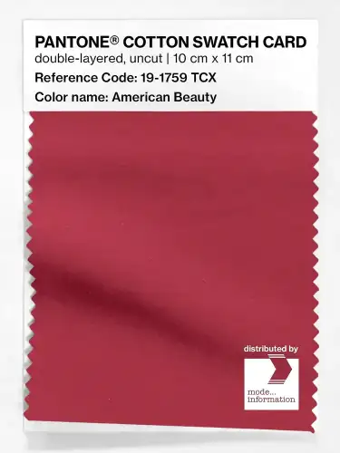 PANTONE® COTTON SWATCH CARD 19-1759 TCX American Beauty