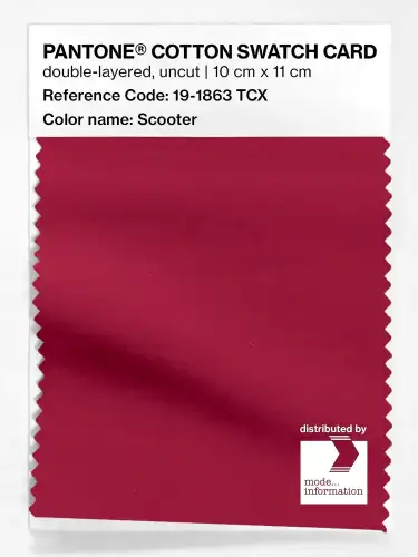 PANTONE® COTTON SWATCH CARD 19-1863 TCX Scooter