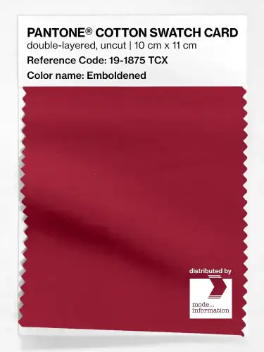 PANTONE® COTTON SWATCH CARD 19-1875 TCX Emboldened