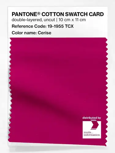 PANTONE® COTTON SWATCH CARD 19-1955 TCX Cerise