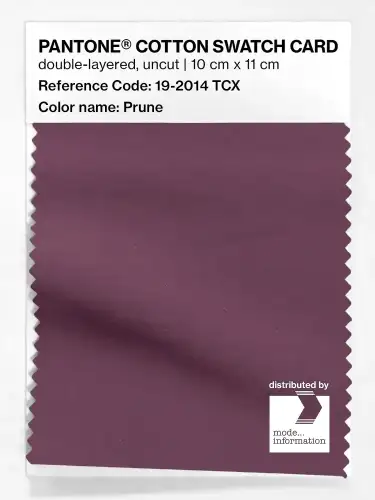 PANTONE® COTTON SWATCH CARD 19-2014 TCX Prune