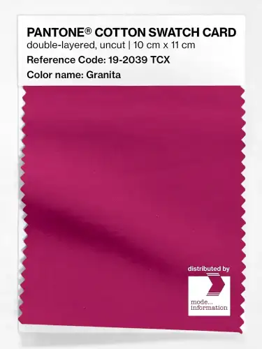 PANTONE® COTTON SWATCH CARD 19-2039 TCX Granita