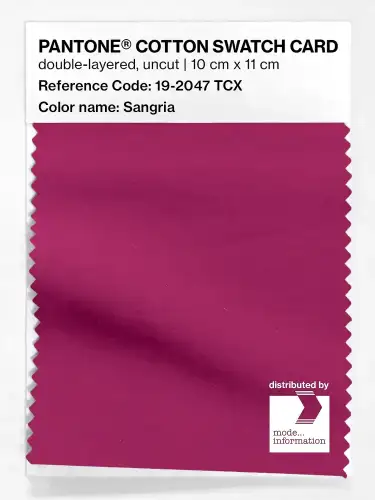 PANTONE® COTTON SWATCH CARD 19-2047 TCX Sangria