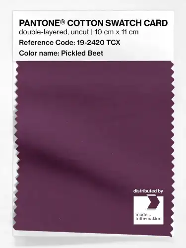 PANTONE® COTTON SWATCH CARD 19-2420 TCX Pickled Beet
