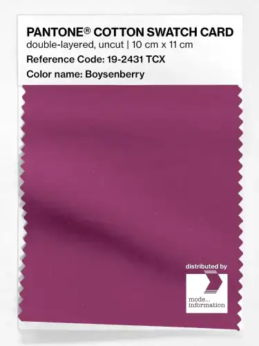 PANTONE® COTTON SWATCH CARD 19-2431 TCX Boysenberry