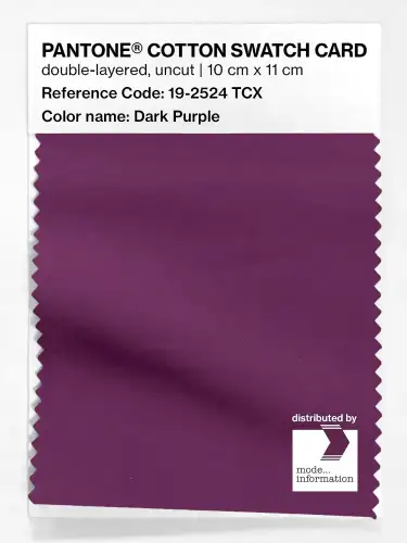 PANTONE® COTTON SWATCH CARD 19-2524 TCX Dark Purple
