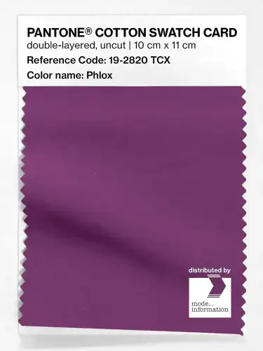 PANTONE® COTTON SWATCH CARD 19-2820 TCX Phlox