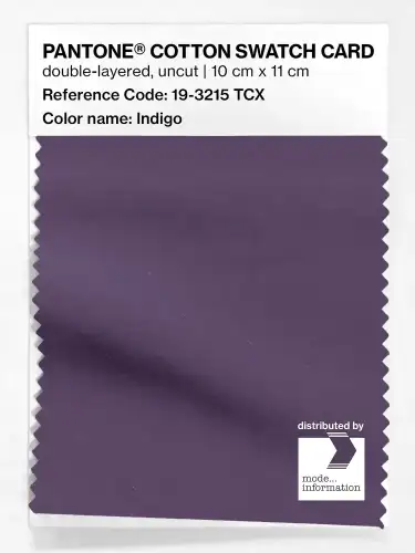 PANTONE® COTTON SWATCH CARD 19-3215 TCX Indigo