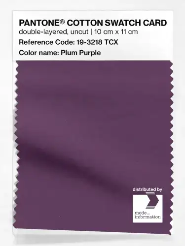 PANTONE® COTTON SWATCH CARD 19-3218 TCX Plum Purple