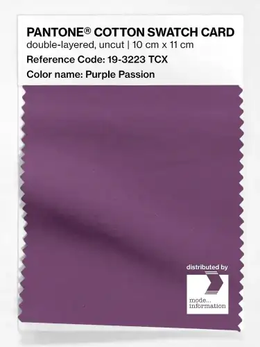 PANTONE® COTTON SWATCH CARD 19-3223 TCX Purple Passion