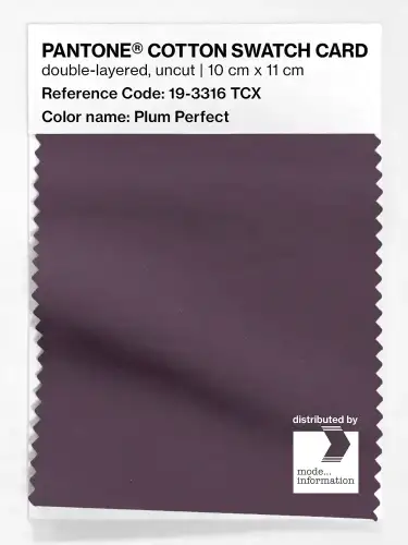 PANTONE® COTTON SWATCH CARD 19-3316 TCX Plum Perfect
