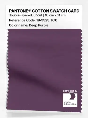 PANTONE® COTTON SWATCH CARD 19-3323 TCX Deep Purple
