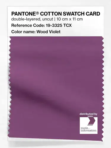 PANTONE® COTTON SWATCH CARD 19-3325 TCX Wood Violet