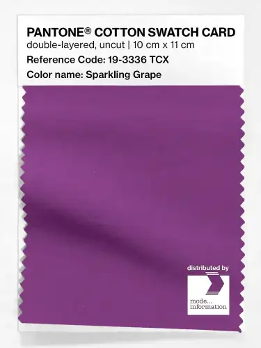 PANTONE® COTTON SWATCH CARD 19-3336 TCX Sparkling Grape