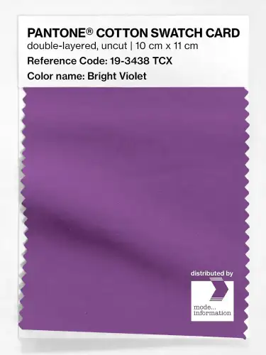 PANTONE® COTTON SWATCH CARD 19-3438 TCX Bright Violet