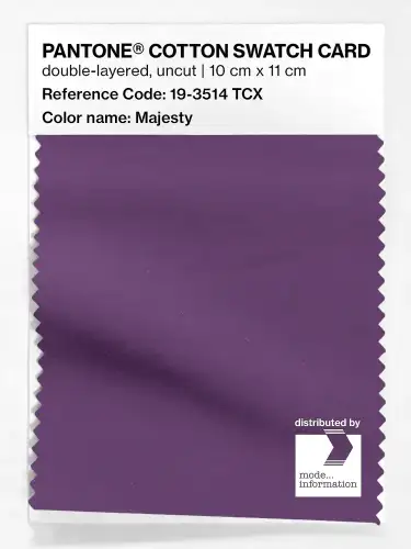 PANTONE® COTTON SWATCH CARD 19-3514 TCX Majesty