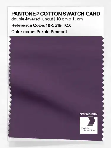 PANTONE® COTTON SWATCH CARD 19-3519 TCX Purple Pennant