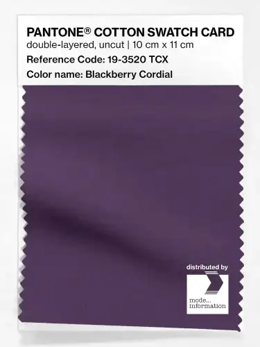 PANTONE® COTTON SWATCH CARD 19-3520 TCX Blackberry Cordial