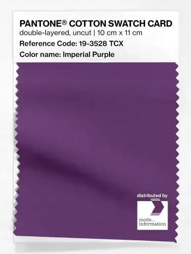 PANTONE® COTTON SWATCH CARD 19-3528 TCX Imperial Purple