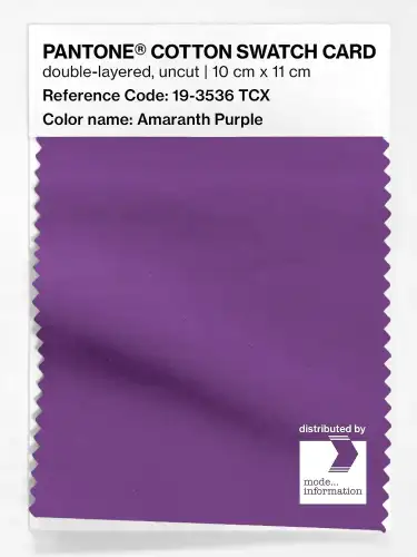 PANTONE® COTTON SWATCH CARD 19-3536 TCX Amaranth Purple