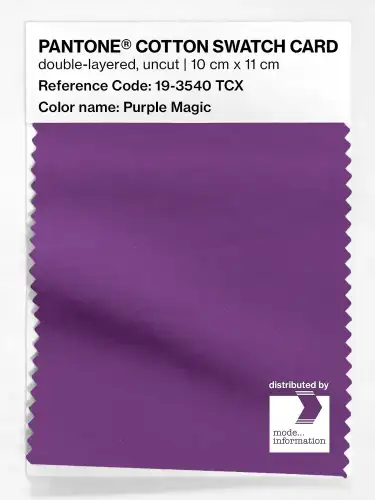 PANTONE® COTTON SWATCH CARD 19-3540 TCX Purple Magic