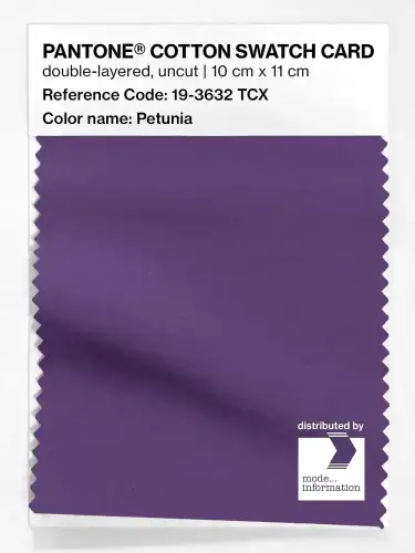 PANTONE® COTTON SWATCH CARD 19-3632 TCX Petunia