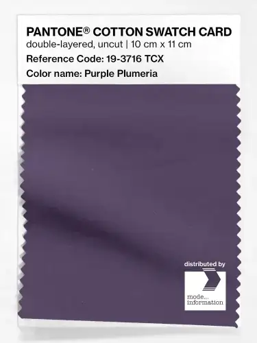 PANTONE® COTTON SWATCH CARD 19-3716 TCX Purple Plumeria