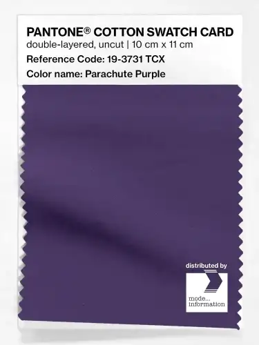 PANTONE® COTTON SWATCH CARD 19-3731 TCX Parachute Purple