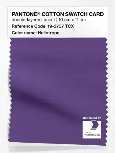 PANTONE® COTTON SWATCH CARD 19-3737 TCX Heliotrope