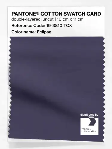 PANTONE® COTTON SWATCH CARD 19-3810 TCX Eclipse