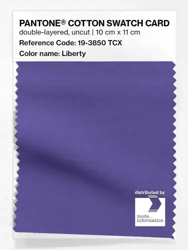 PANTONE® COTTON SWATCH CARD 19-3850 TCX Liberty