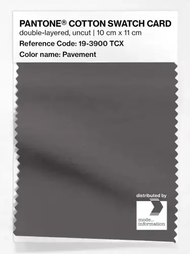 PANTONE® COTTON SWATCH CARD 19-3900 TCX Pavement