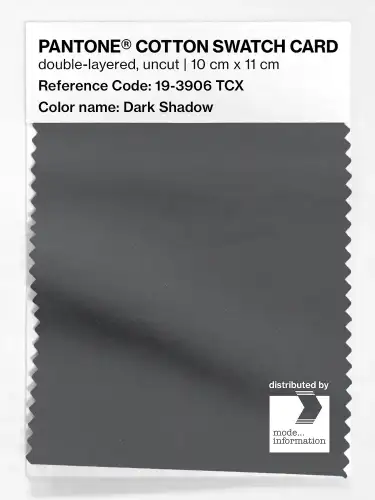PANTONE® COTTON SWATCH CARD 19-3906 TCX Dark Shadow