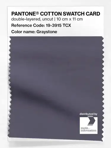 PANTONE® COTTON SWATCH CARD 19-3915 TCX Graystone