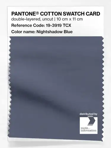 PANTONE® COTTON SWATCH CARD 19-3919 TCX Nightshadow Blue